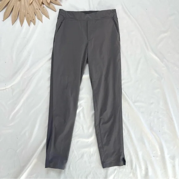 Athleta Brooklyn Ankle Casual Work Purple Grey Track Sweatpants Pants Joggers 0 - Picture 2 of 7